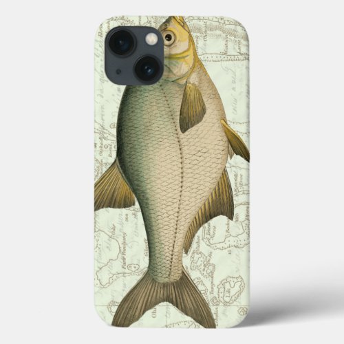 Freshwater Fish on Map iPhone 13 Case