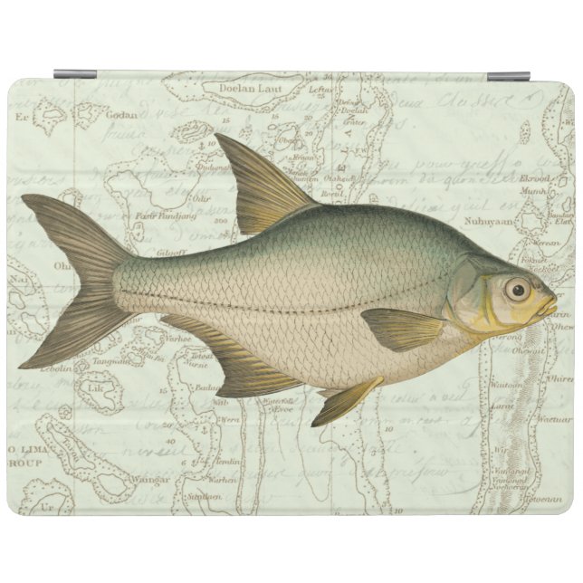 Freshwater Fish on Map iPad Smart Cover (Horizontal)