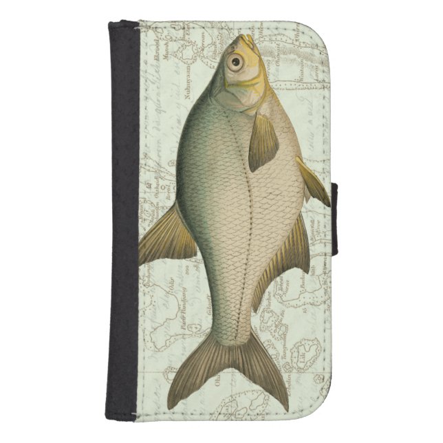Freshwater Fish on Map Samsung Galaxy Wallet Case (Front)