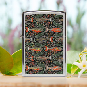 Freshwater Fish, Stylish Design, Trout, Fishing Zippo Lighter