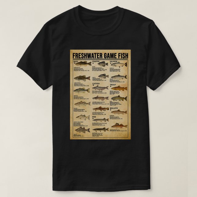 Freshwater game fish T-Shirt (Design Front)