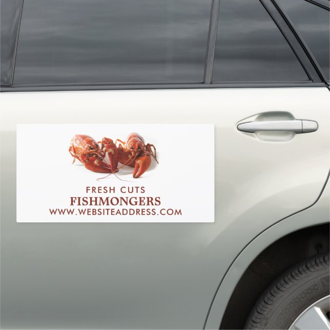 Freshwater Lobster, Fishmonger/Wife, Fish Market Car Magnet (In Situ)