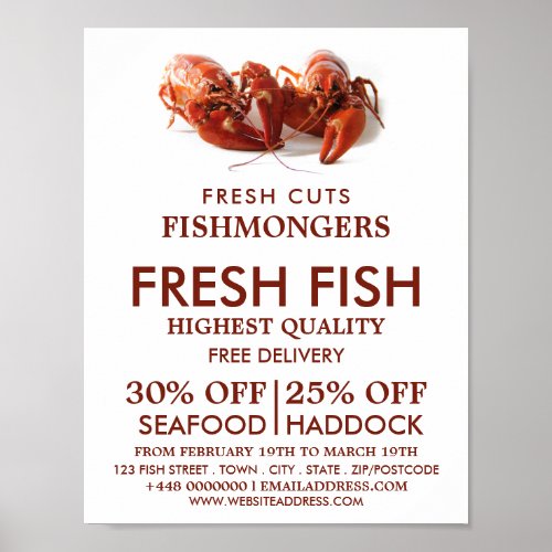 Freshwater Lobster FishmongerWife Fish Market Poster