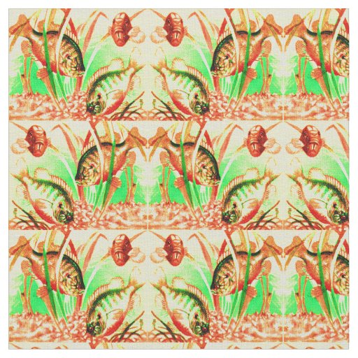 freshwater sunfish print fabric