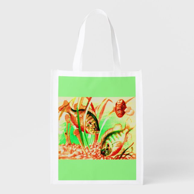 freshwater sunfish print grocery bag (Front)