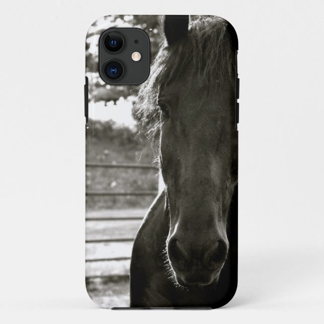 Fresian Horse IPhone Case (Back)