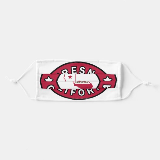 Fresno California Adult Cloth Face Mask (Front, Folded)