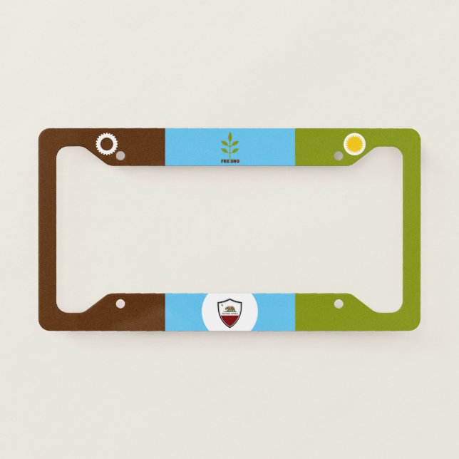 Fresno (California) city flag  License Plate Frame (Front)
