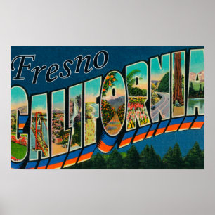 Fresno, California - Large Letter Scenes 2 Poster