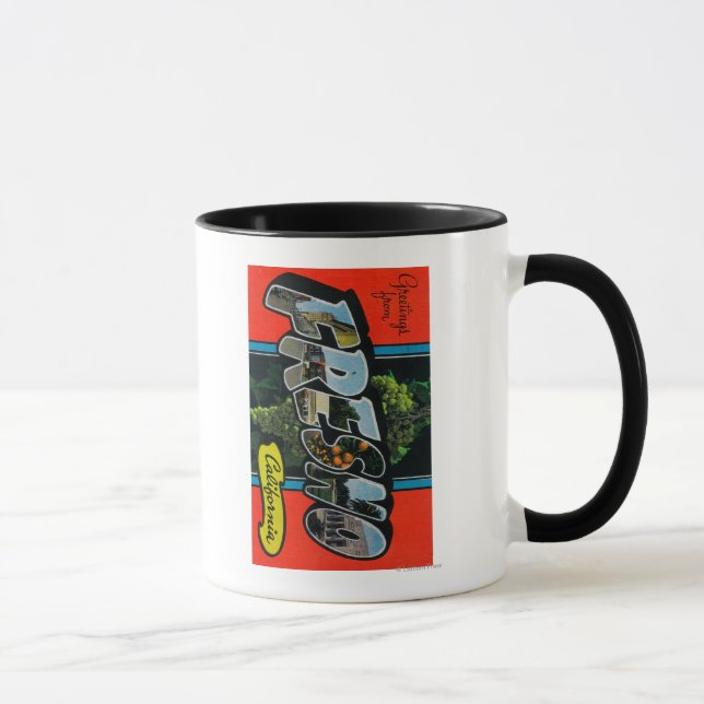 Fresno, California - Large Letter Scenes Mug (Right)