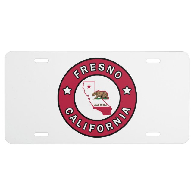 Fresno California License Plate (Front)