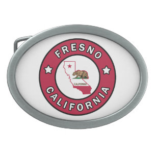 Fresno California Oval Belt Buckle