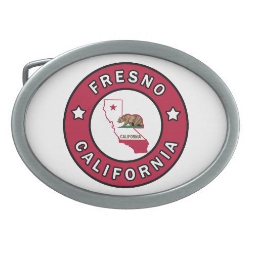 Fresno California Oval Belt Buckle