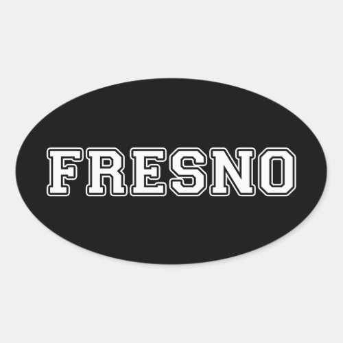 Fresno California Oval Sticker