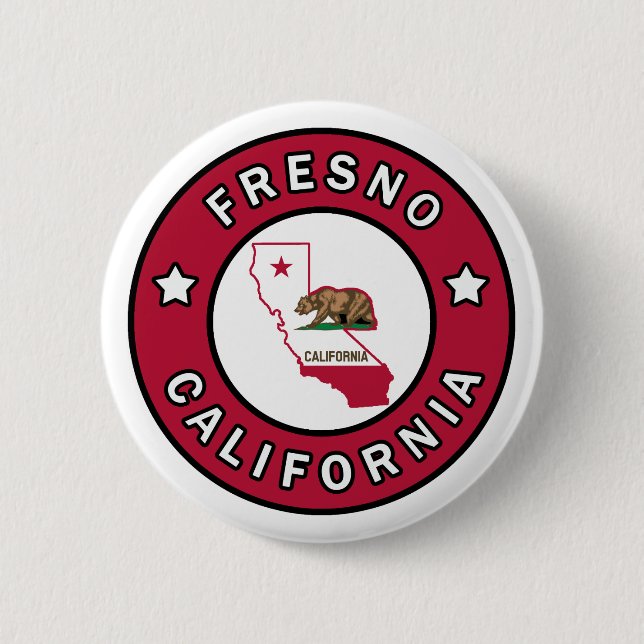 Fresno California Pinback Button (Front)
