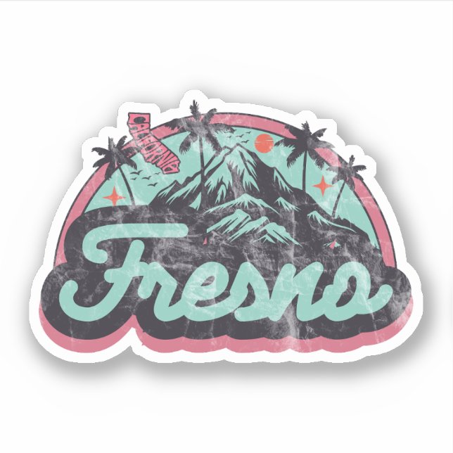 Fresno, California Sticker (Front)