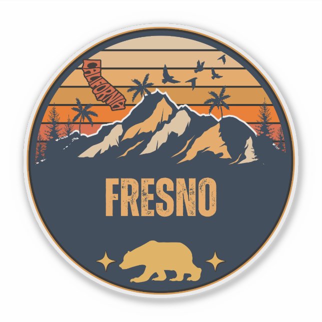 Fresno, California Sticker (Front)