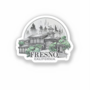 Fresno City California USA Sticker