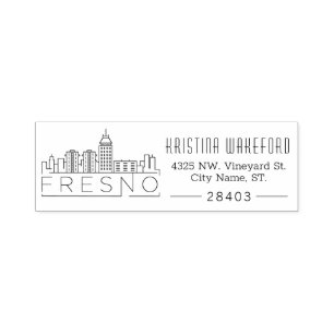 Fresno City Custom Address Self-inking Stamp