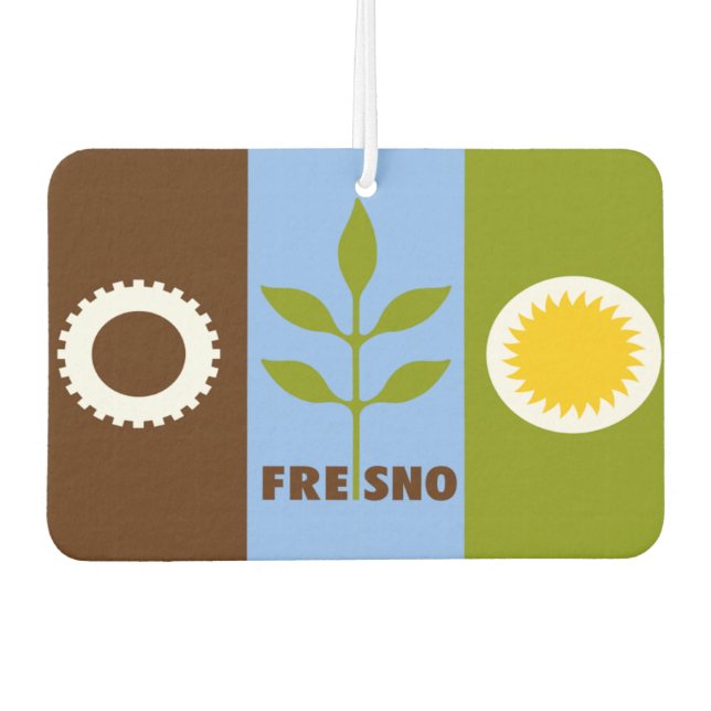 Fresno city flag air freshener (Front)