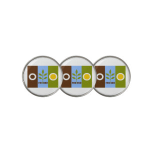 Fresno city flag golf ball marker