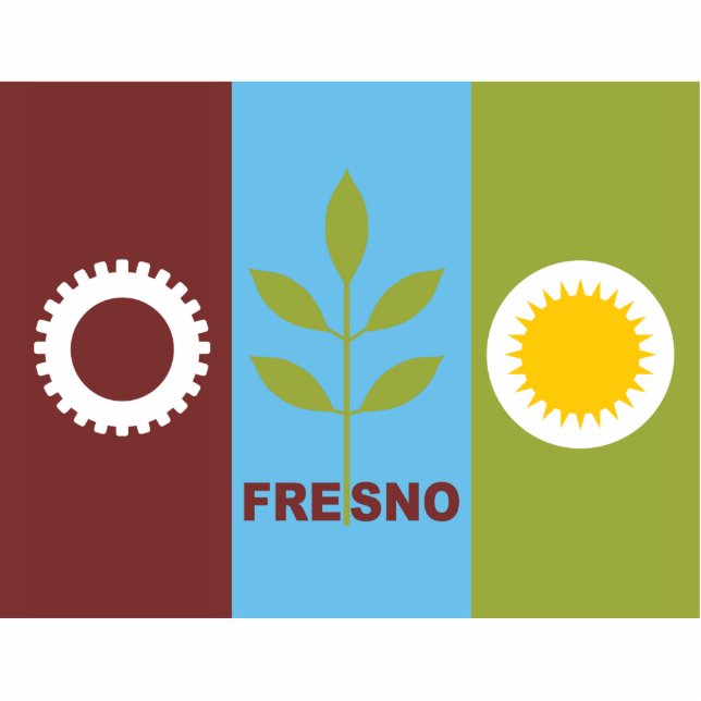 Fresno city flag statuette (Front)