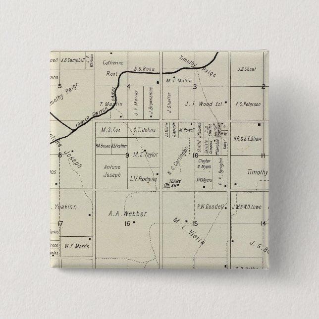 Fresno County, California 12 Button (Front)