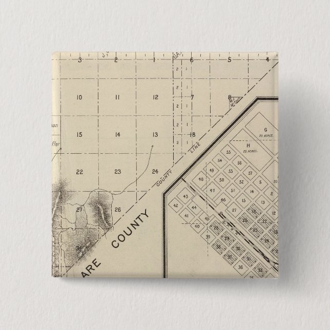 Fresno County, California 15 Pinback Button (Front)