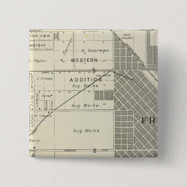 Fresno County, California 7 Pinback Button (Front)