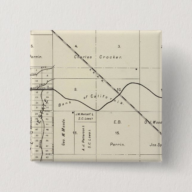 Fresno County, California 7 Pinback Button (Front)