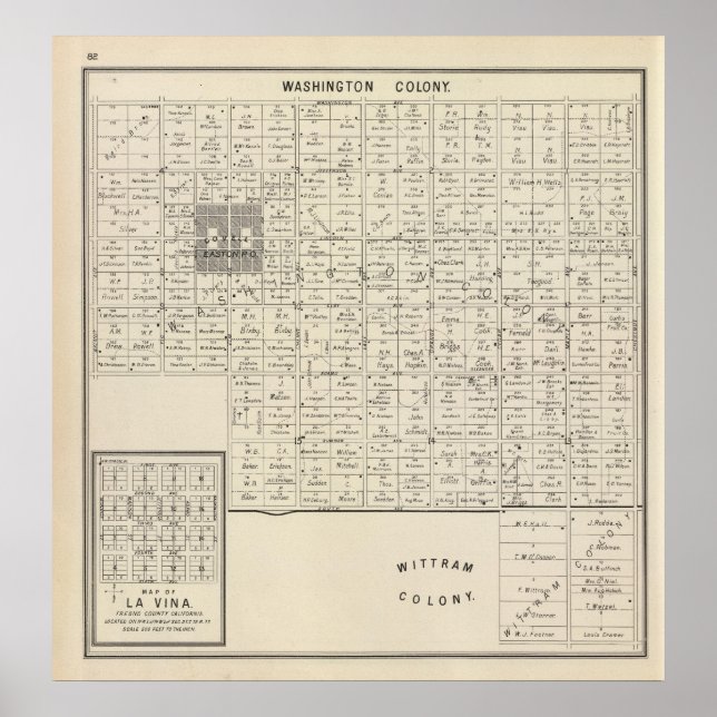 Fresno County, California 8 Poster (Front)