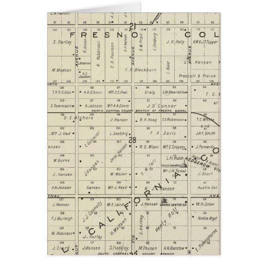 Fresno County, California Cards (Front)