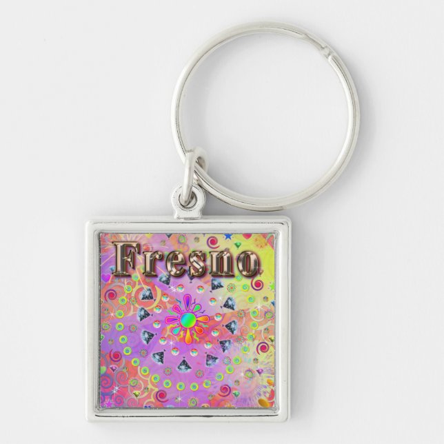 Fresno Lucky Golden Keychain (Front)