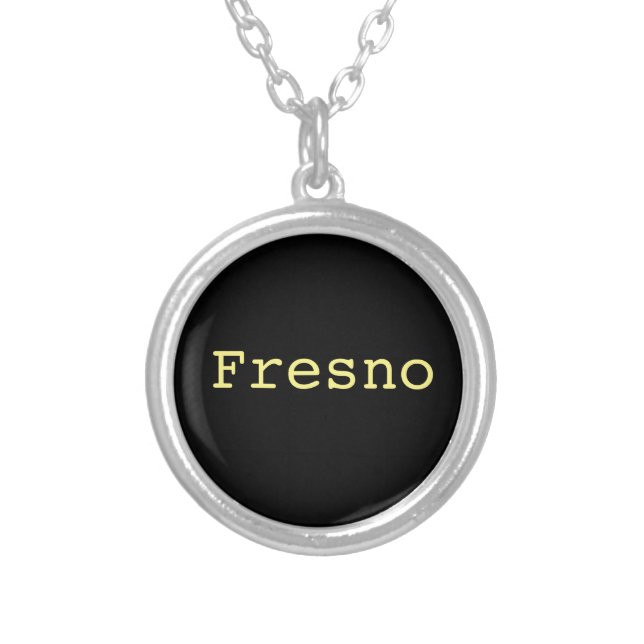 "fresno" pendant silver plated nceklace (Front)