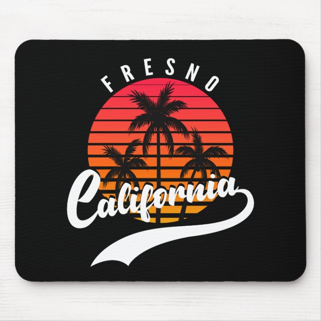 Fresno Retro Sunset Mouse Pad (Front)