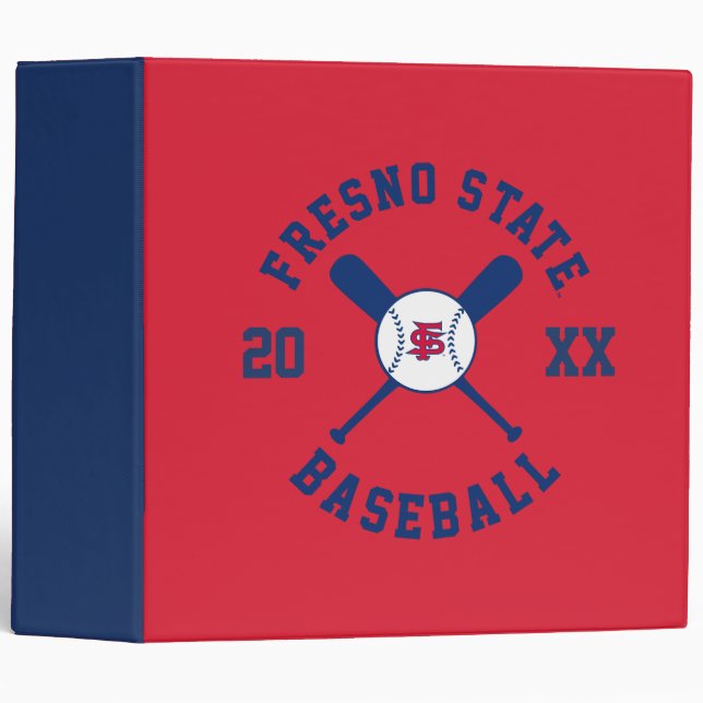 Fresno State Baseball 3 Ring Binder (Front/Spine)