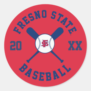 Fresno State Baseball Classic Round Sticker
