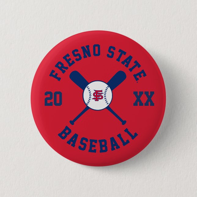 Fresno State Baseball Pinback Button (Front)