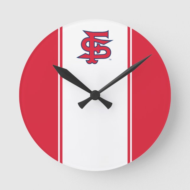 Fresno State Baseball Round Clock (Front)