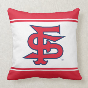 Fresno State Baseball Throw Pillow