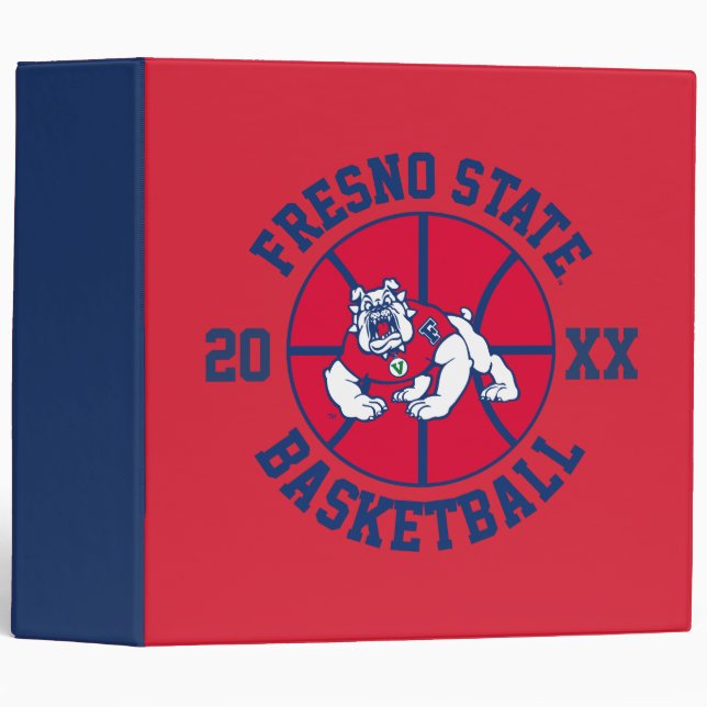 Fresno State Basketball 3 Ring Binder (Front/Spine)