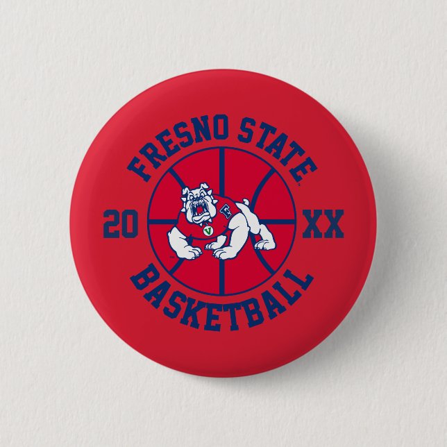 Fresno State Basketball Button (Front)