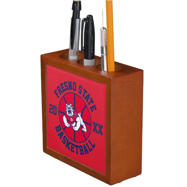 Fresno State Basketball Pencil Holder (In Situ)