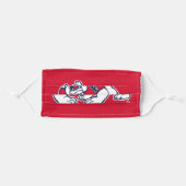 Fresno State Bulldog Adult Cloth Face Mask (Front, Folded)