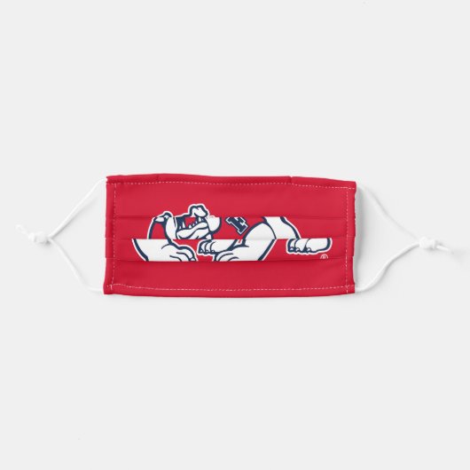 Fresno State Bulldog Adult Cloth Face Mask (Front, Folded)