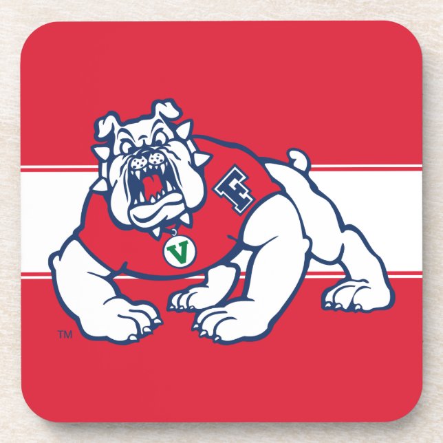 Fresno State Bulldog Drink Coaster (Front)