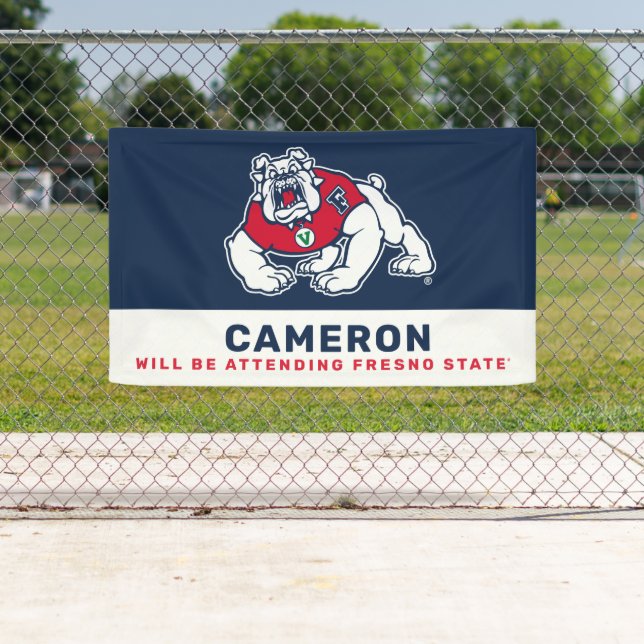 Fresno State Bulldog Graduation Banner (Insitu)