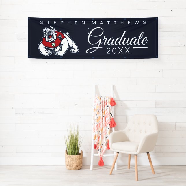 Fresno State Bulldog Graduation Banner (Insitu)