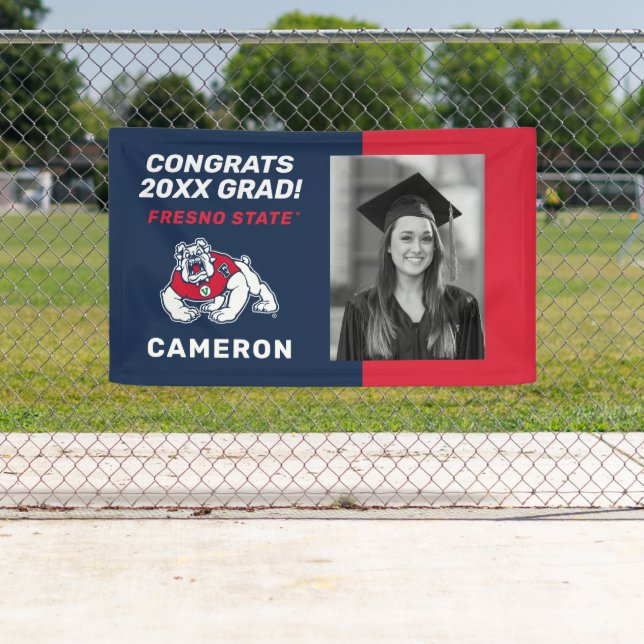 Fresno State Bulldog Graduation Banner (Insitu)
