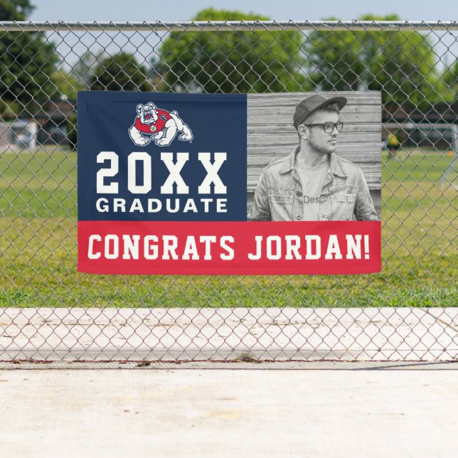 Fresno State Bulldog Graduation Banner (Insitu)